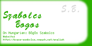 szabolcs bogos business card
